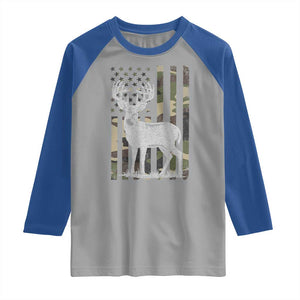 Deer Hunting American Camouflage Flag Raglan Shirt TS10 Sport Gray Royal Print Your Wear