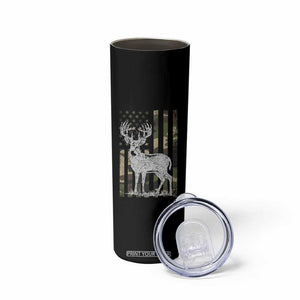 Deer Hunting American Camouflage Flag Skinny Tumbler TS10 Print Your Wear