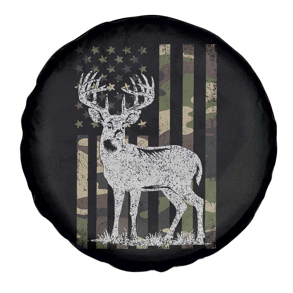 Deer Hunting American Camouflage Flag Spare Tire Cover TS10 Print Your Wear