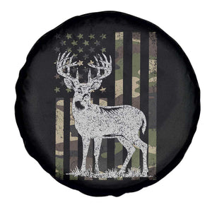 Deer Hunting American Camouflage Flag Spare Tire Cover TS10 Print Your Wear