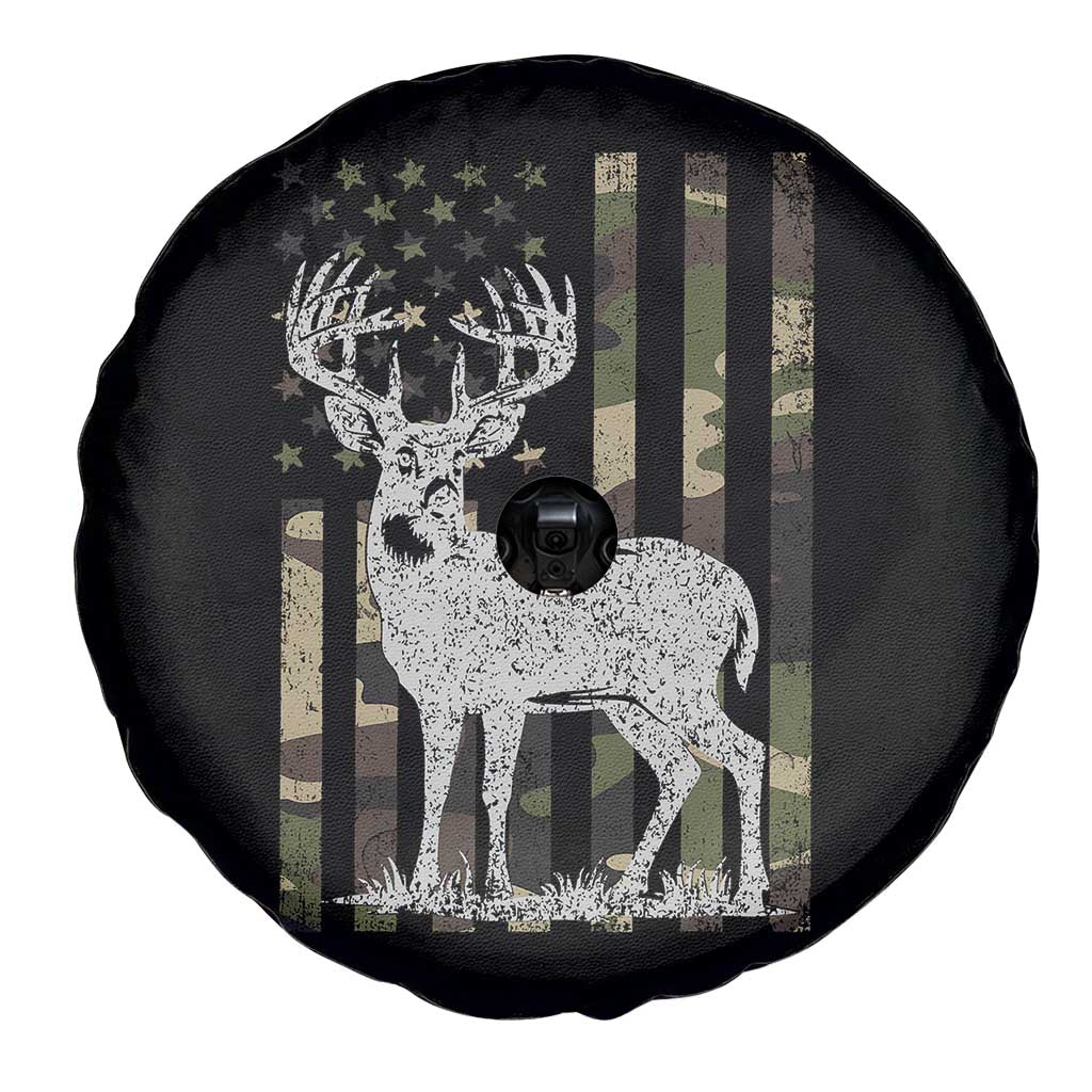 Deer Hunting American Camouflage Flag Spare Tire Cover TS10 Print Your Wear