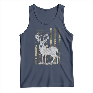 Deer Hunting American Camouflage Flag Tank Top TS10 Navy Print Your Wear