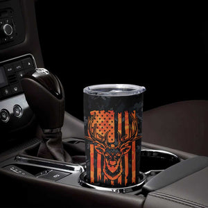 Deer Hunting Tumbler Cup I'd Rather Be In the Woods Camo American Flag TB10 Print Your Wear