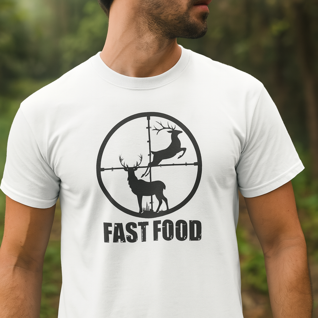 Deer Hunting T Shirt Deer Hunting Funny Hunter Fast Food Gift TS02 Print Your Wear