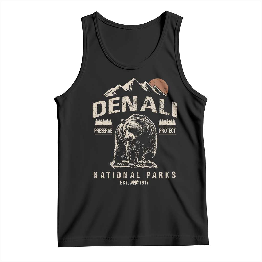 Denali National Park Tank Top Alaska Mountain Mountain Camping Hiking Mountaineering TS10 Black Print Your Wear