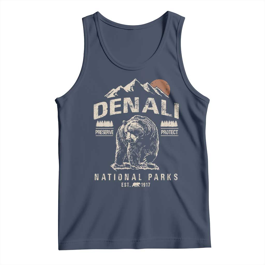 Denali National Park Tank Top Alaska Mountain Mountain Camping Hiking Mountaineering TS10 Navy Print Your Wear