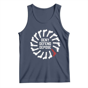 Deny Defend Depose Tank Top Meme Capitalism Revolution Morale Gun Lover TS10 Navy Print Your Wear