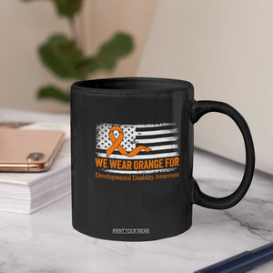 Developmental Disability Awareness Coffee Mug US American Flag We Wear Orange TS02 Print Your Wear