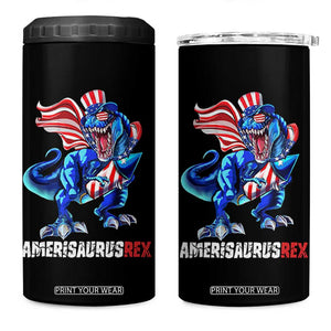 Dinosaur 4th of July 4 in 1 Can Cooler Tumbler Funny Boys Kids Patriotic TS10 One Size: 16 oz Black Print Your Wear