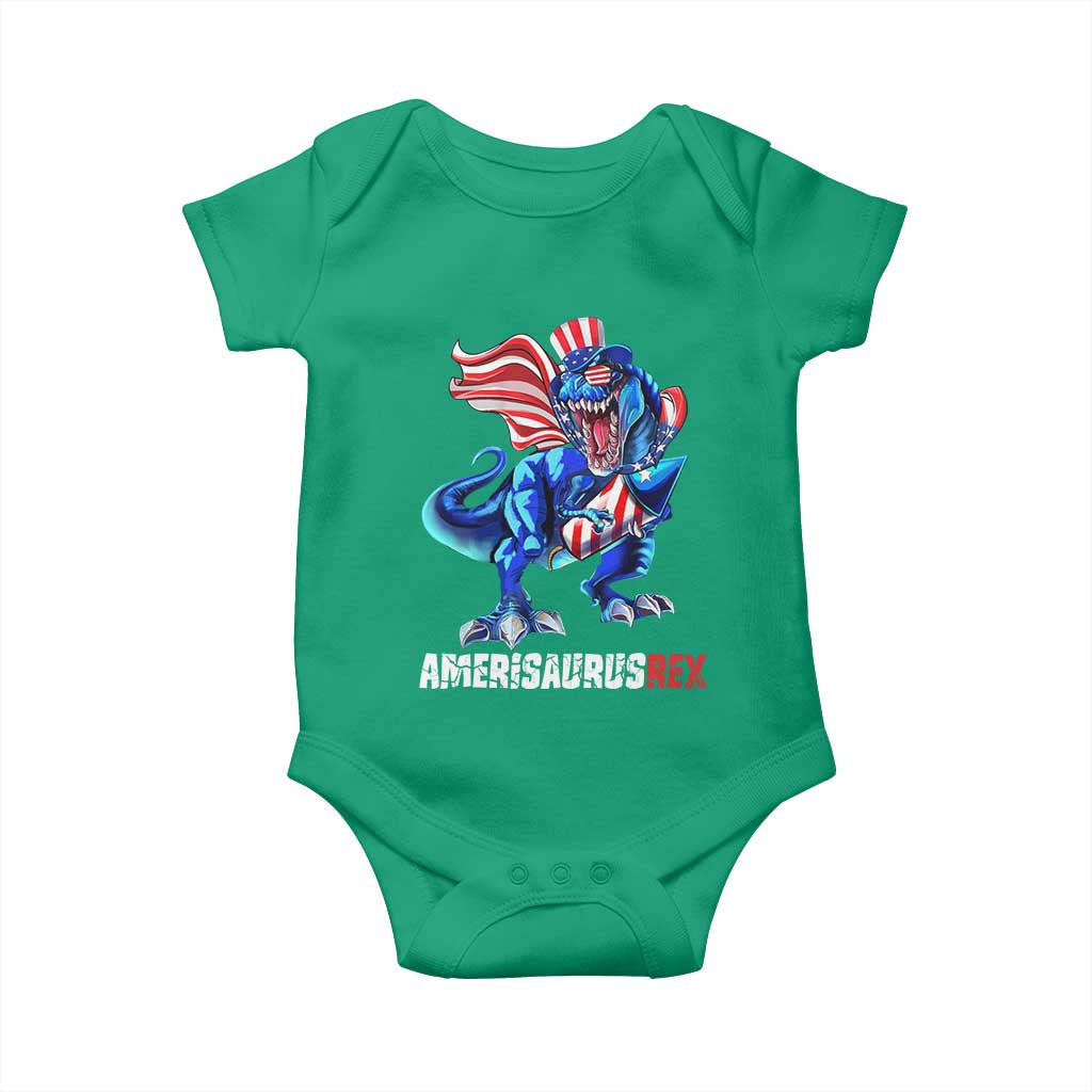 Dinosaur 4th of July Baby Onesie Funny Boys Kids Patriotic TS10 Irish Green Print Your Wear