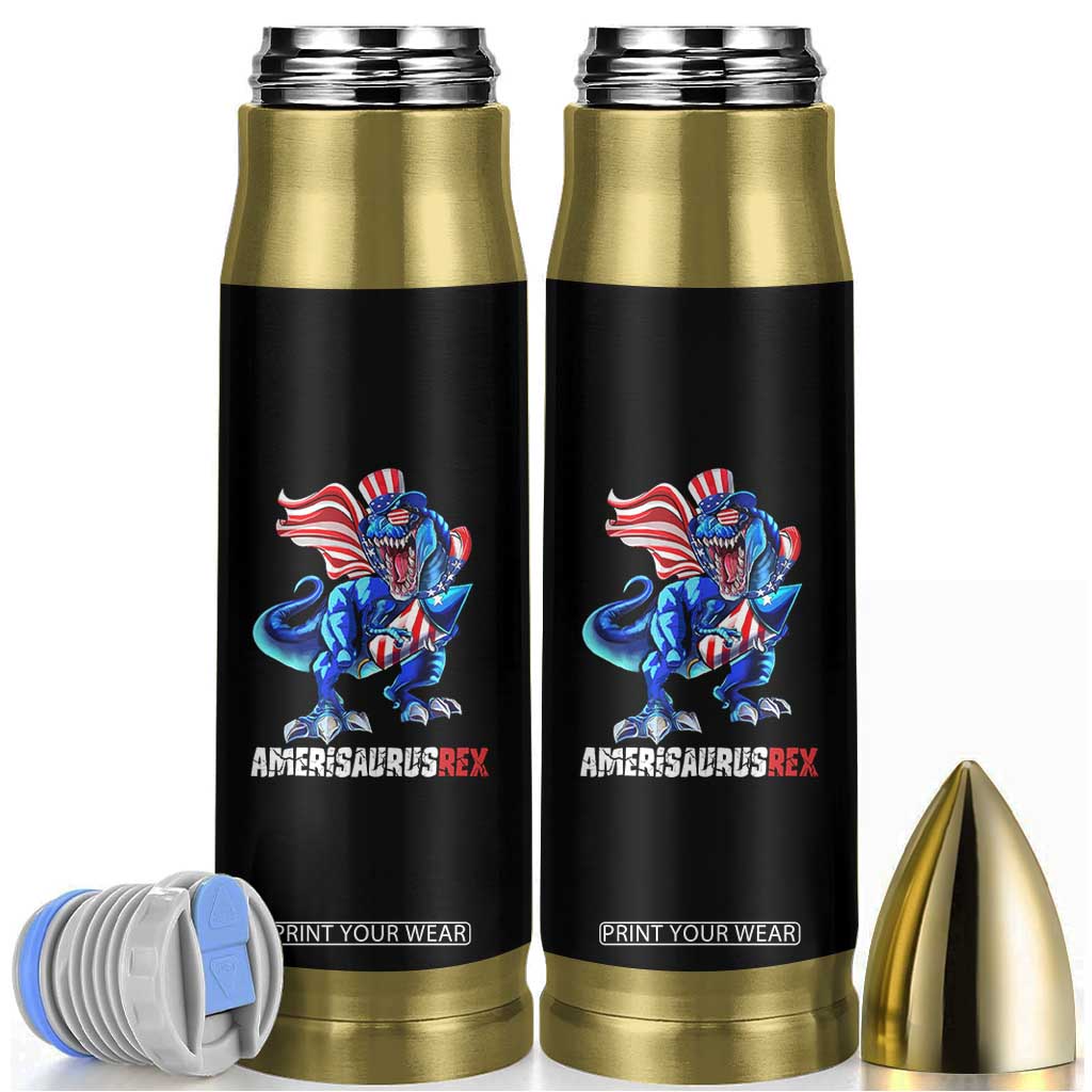 Dinosaur 4th of July Bullet Tumbler Funny Boys Kids Patriotic TS10 Black Print Your Wear