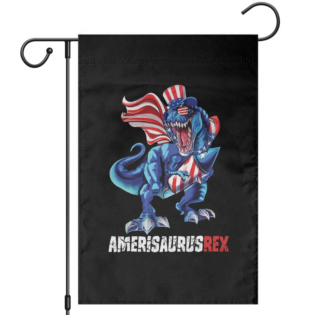 Dinosaur 4th of July Garden Flag Funny Boys Kids Patriotic TS10 Black Print Your Wear