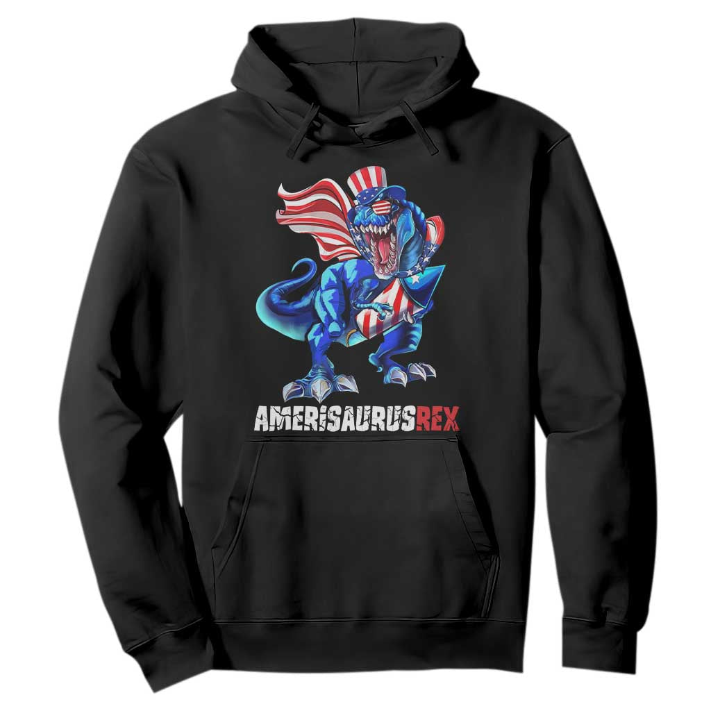 Dinosaur 4th of July Hoodie Funny Boys Kids Patriotic TS10 Black Print Your Wear