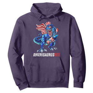 Dinosaur 4th of July Hoodie Funny Boys Kids Patriotic TS10 Purple Print Your Wear