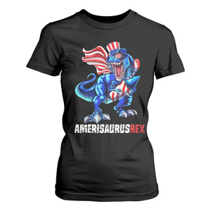 Dinosaur 4th of July T Shirt For Women Funny Boys Kids Patriotic TS10 Black Print Your Wear
