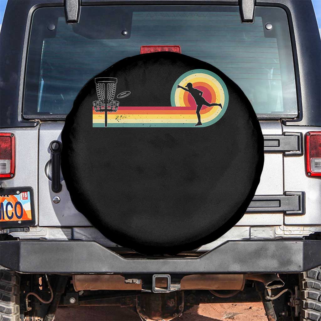 Disc Golf Retro Spare Tire Cover Vintage Frisbee Golf Player TS10 No hole Black Print Your Wear