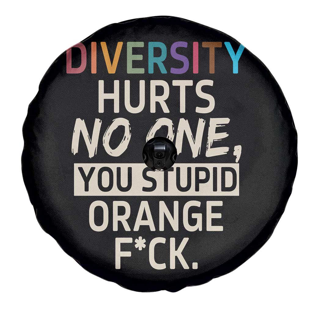 Diversity Hurts No One Spare Tire Cover Equality and Inclusion Bold Statement TS02 Print Your Wear