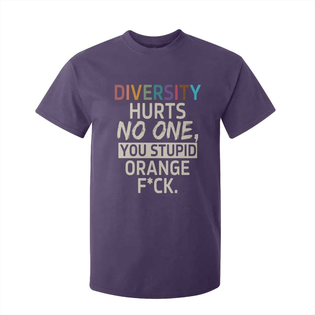 Diversity Hurts No One T Shirt For Kid Equality and Inclusion Bold Statement TS02 Purple Print Your Wear