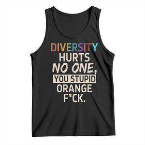 Diversity Hurts No One Tank Top Equality and Inclusion Bold Statement TS02 Black Print Your Wear
