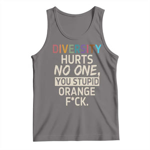 Diversity Hurts No One Tank Top Equality and Inclusion Bold Statement TS02 Deep Heather Print Your Wear