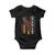 Dope Black Dad Baby Onesie Vintage American Flag Fist Bump TS11 Black Print Your Wear