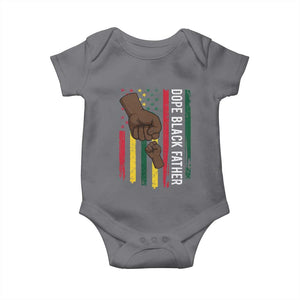 Dope Black Dad Baby Onesie Vintage American Flag Fist Bump TS11 Charcoal Print Your Wear