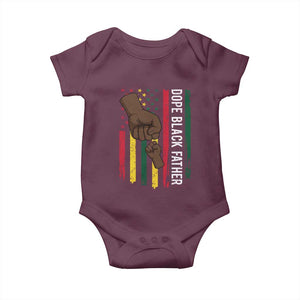 Dope Black Dad Baby Onesie Vintage American Flag Fist Bump TS11 Maroon Print Your Wear