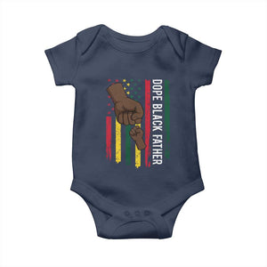 Dope Black Dad Baby Onesie Vintage American Flag Fist Bump TS11 Navy Print Your Wear