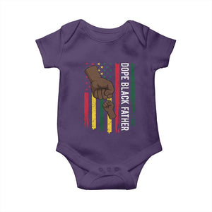 Dope Black Dad Baby Onesie Vintage American Flag Fist Bump TS11 Purple Print Your Wear