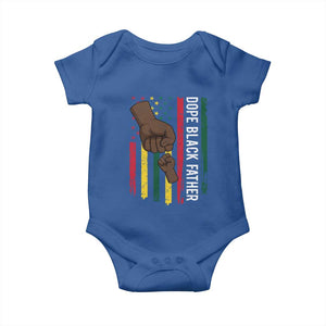 Dope Black Dad Baby Onesie Vintage American Flag Fist Bump TS11 Royal Blue Print Your Wear