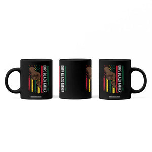 Dope Black Dad Coffee Mug Vintage American Flag Fist Bump TS11 Print Your Wear