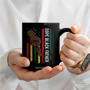 Dope Black Dad Coffee Mug Vintage American Flag Fist Bump TS11 Print Your Wear