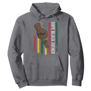 Dope Black Dad Hoodie Vintage American Flag Fist Bump TS11 Charcoal Print Your Wear