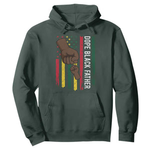 Dope Black Dad Hoodie Vintage American Flag Fist Bump TS11 Dark Forest Green Print Your Wear