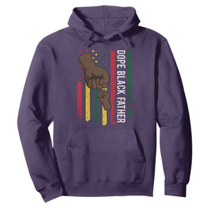 Dope Black Dad Hoodie Vintage American Flag Fist Bump TS11 Purple Print Your Wear