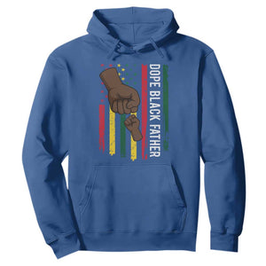 Dope Black Dad Hoodie Vintage American Flag Fist Bump TS11 Royal Blue Print Your Wear
