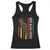 Dope Black Dad Racerback Tank Top Vintage American Flag Fist Bump TS11 Black Print Your Wear