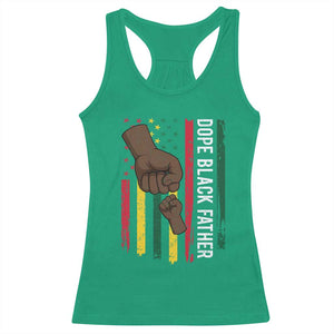 Dope Black Dad Racerback Tank Top Vintage American Flag Fist Bump TS11 Irish Green Print Your Wear