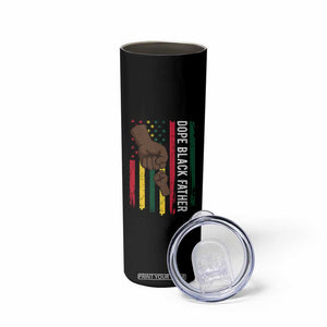 Dope Black Dad Skinny Tumbler Vintage American Flag Fist Bump TS11 Print Your Wear