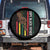 Dope Black Dad Spare Tire Cover Vintage American Flag Fist Bump TS11 No hole Black Print Your Wear