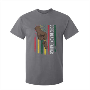 Dope Black Dad T Shirt For Kid Vintage American Flag Fist Bump TS11 Charcoal Print Your Wear