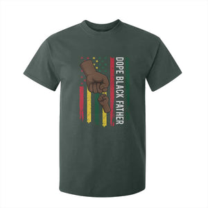 Dope Black Dad T Shirt For Kid Vintage American Flag Fist Bump TS11 Dark Forest Green Print Your Wear