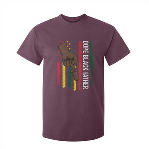 Dope Black Dad T Shirt For Kid Vintage American Flag Fist Bump TS11 Maroon Print Your Wear