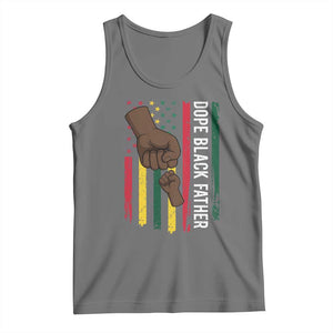 Dope Black Dad Tank Top Vintage American Flag Fist Bump TS11 Black Heather Print Your Wear