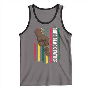 Dope Black Dad Tank Top Vintage American Flag Fist Bump TS11 Deep Heather Black Print Your Wear