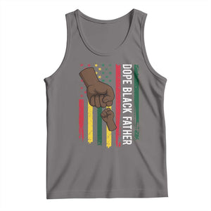 Dope Black Dad Tank Top Vintage American Flag Fist Bump TS11 Deep Heather Print Your Wear