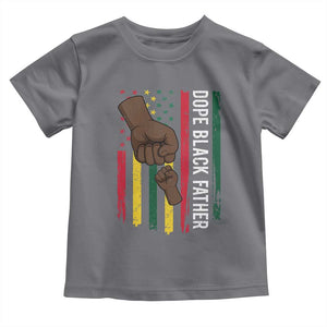 Dope Black Dad Toddler T Shirt Vintage American Flag Fist Bump TS11 Charcoal Print Your Wear