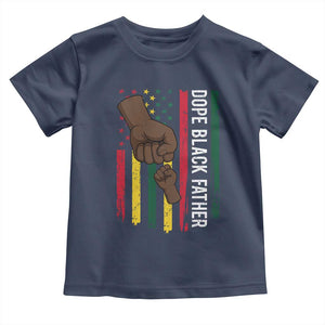 Dope Black Dad Toddler T Shirt Vintage American Flag Fist Bump TS11 Navy Print Your Wear