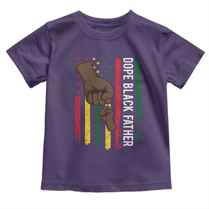 Dope Black Dad Toddler T Shirt Vintage American Flag Fist Bump TS11 Purple Print Your Wear