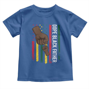 Dope Black Dad Toddler T Shirt Vintage American Flag Fist Bump TS11 Royal Blue Print Your Wear